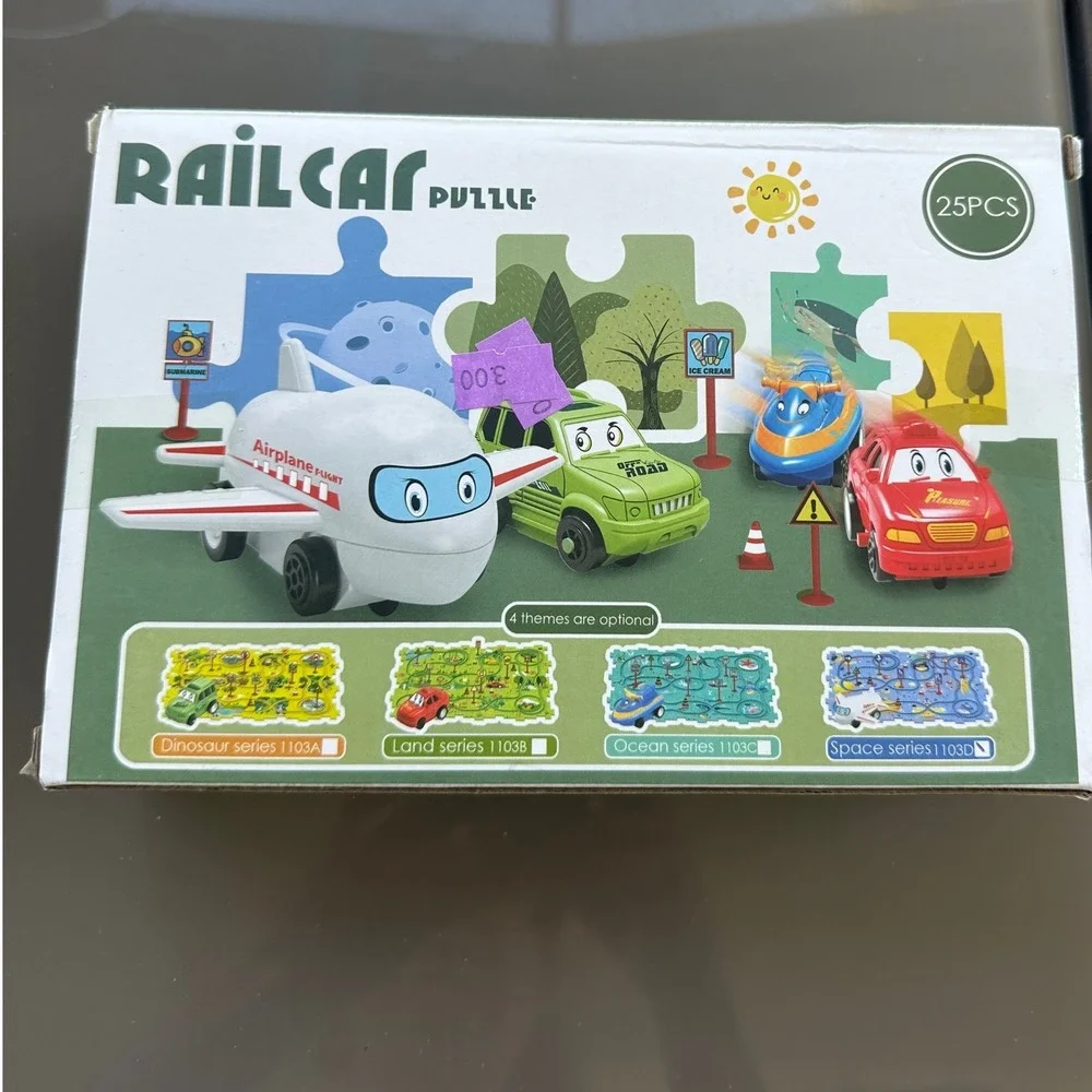 Fenming Railcar Puzzle 25 Piece Airplane Car‎ Train Kids land series  Toy NIB 3+